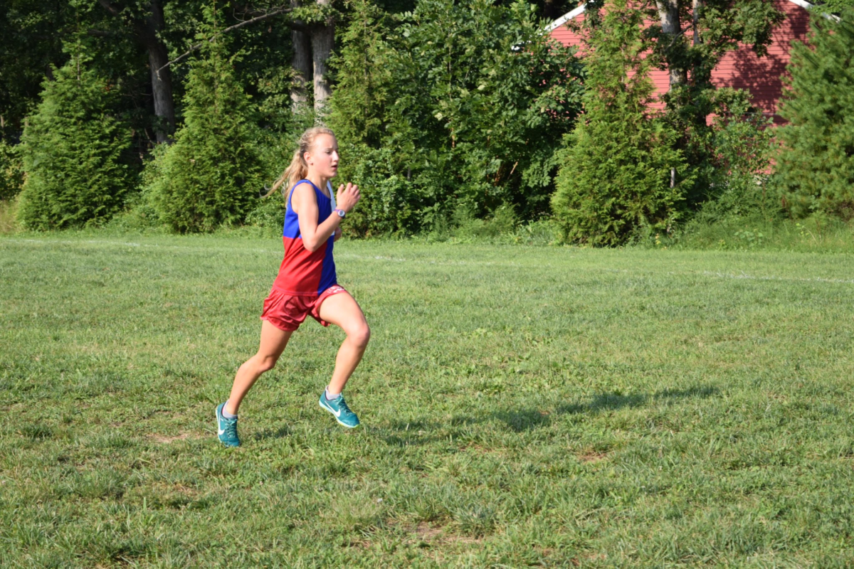 Cromley, running at one of the first cross country meets of the season