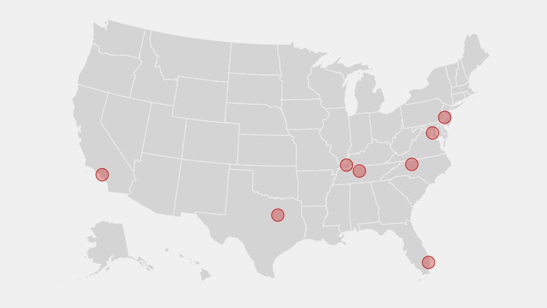 School shootings in 2018 alone (Photo from CNN).