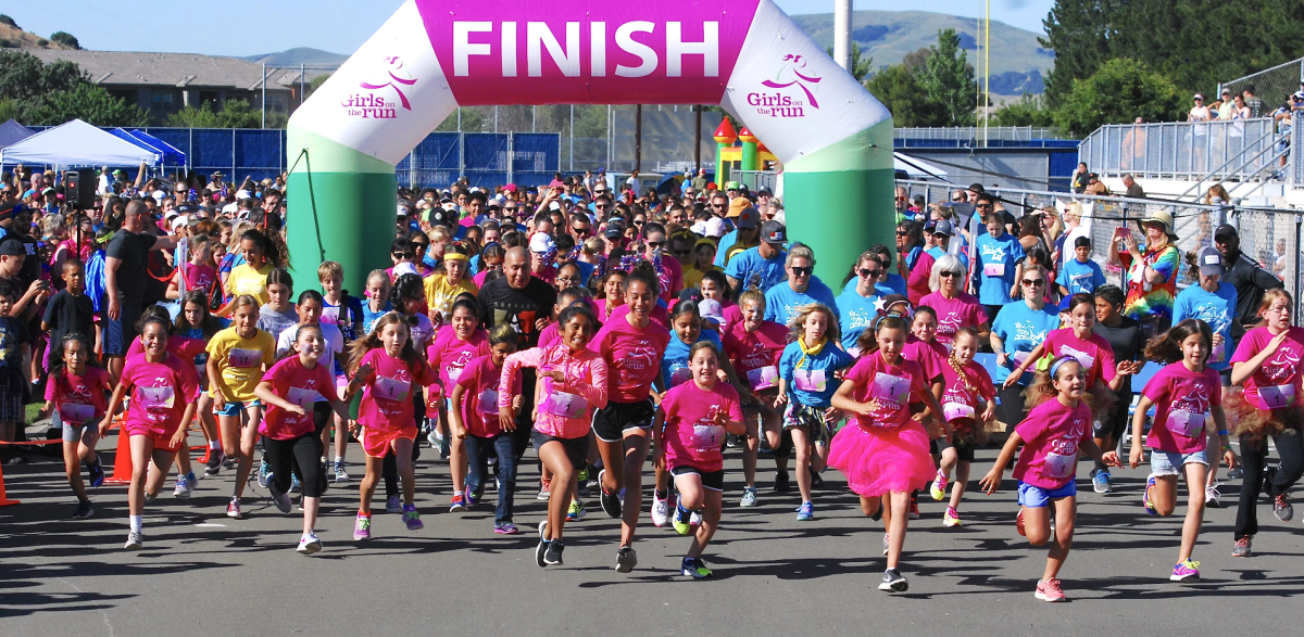 The start of the Girls on the Run 5k