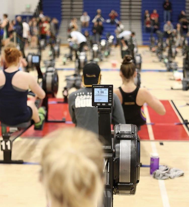 2019 Erg Sprints in action. Photo courtesy of Alexandria Crew Boosters.