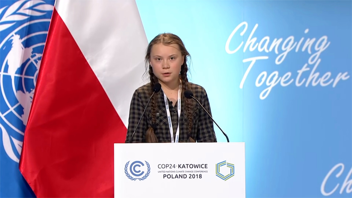 Thunberg+speaks+at+UN+Climate+Change+COP24+Conference.+Photo+courtesy+of+Lifegate.com.