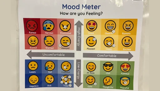 Mood meters are one of the devices used in SEAL lessons. Image courtesy of ACPS
