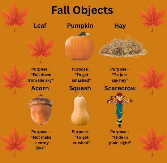 You may be asking yourself, "What are fall objects?" That would be a reasonable thing to ask yourself. But the truth is that there is no way to describe fall objects. They just are. If you have any ideas for winter objects, please email them to actheogony@gmail.com.