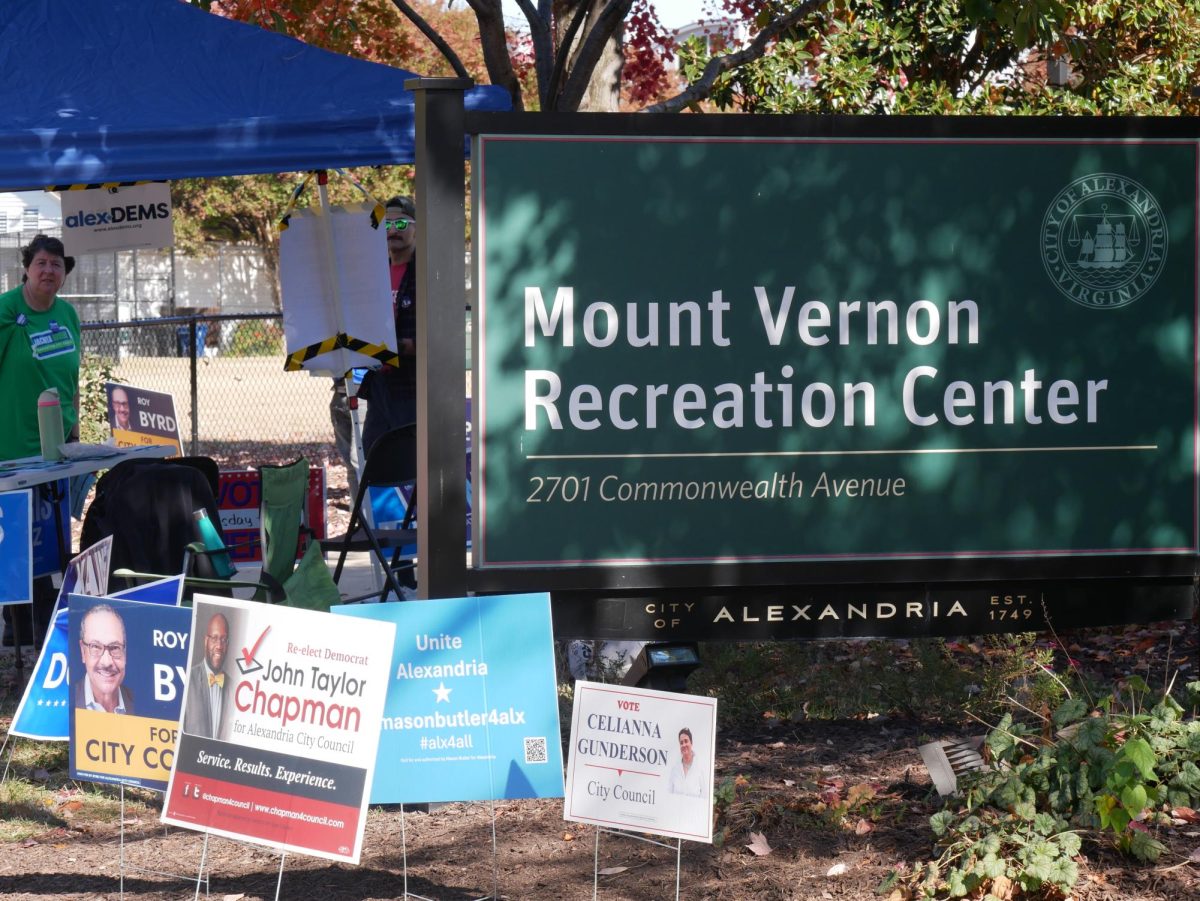 Volunteers from several city council campaigns are stationed outside of Mount Vernon.