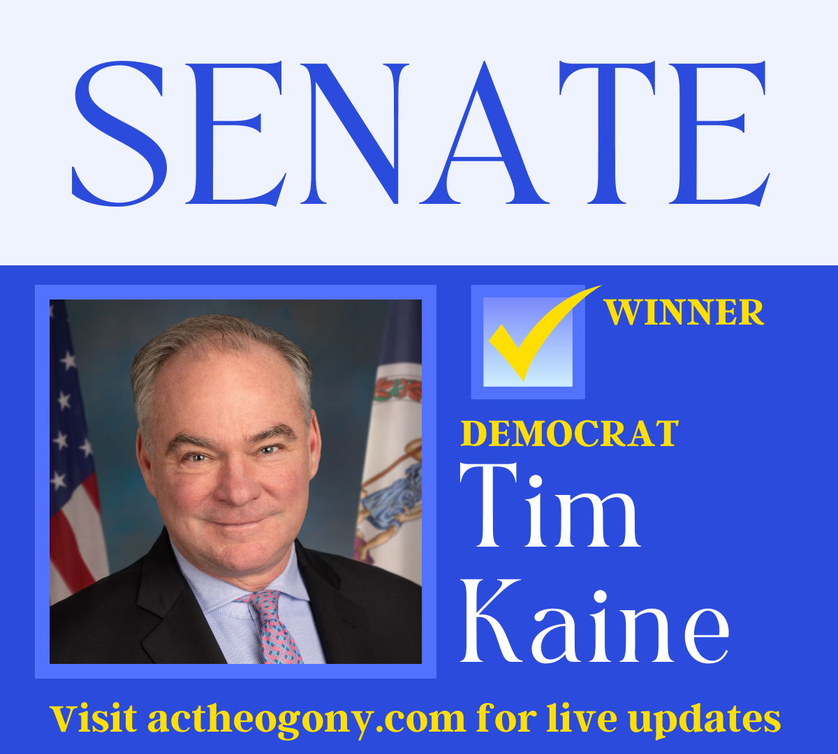 Kaine Holds Senate Seat