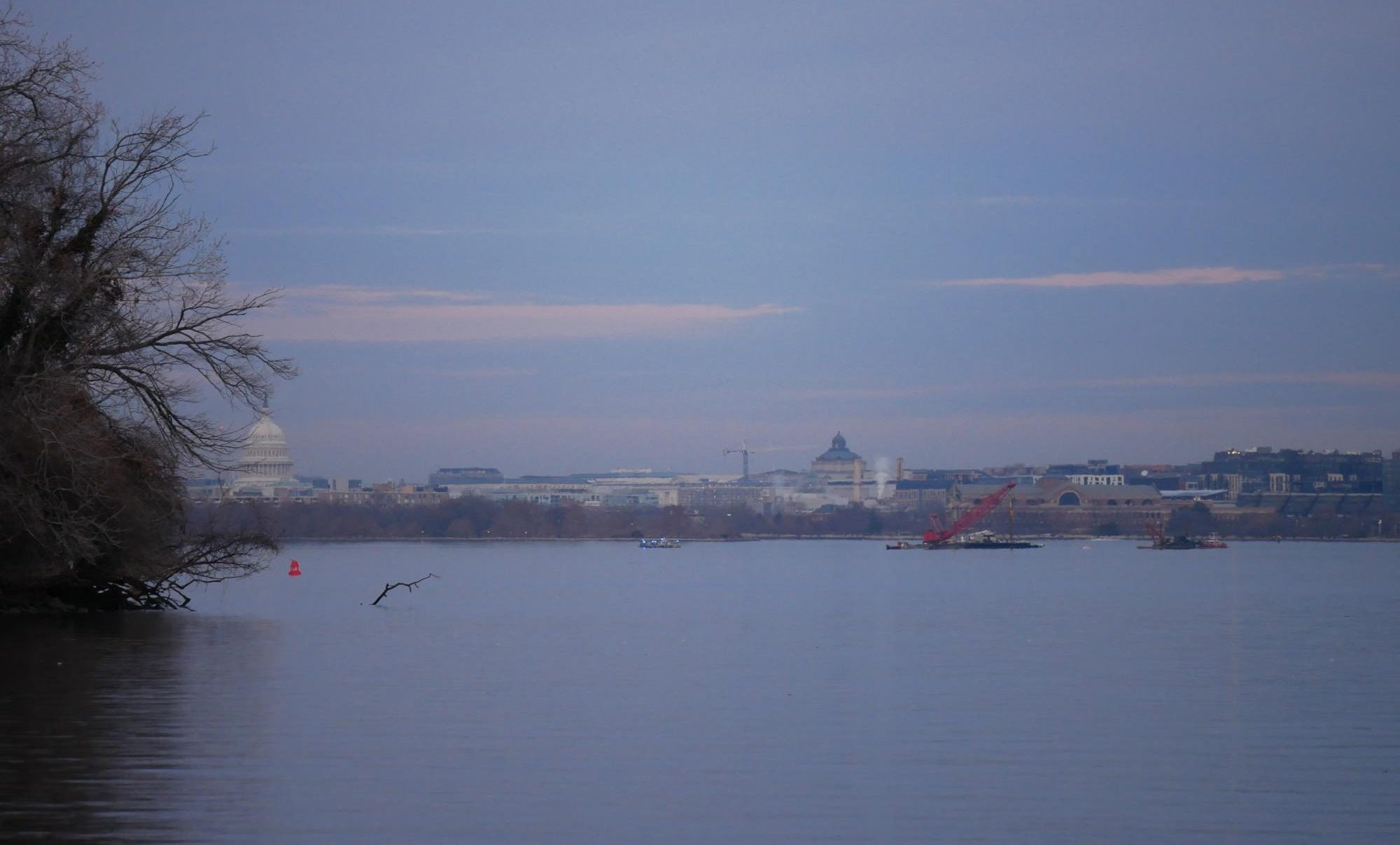 Officials utilized a floating crane Feb. 7 to remove the wreckage of American Airlines flight 5342 and the Black Hawk helicopter that collided midair.