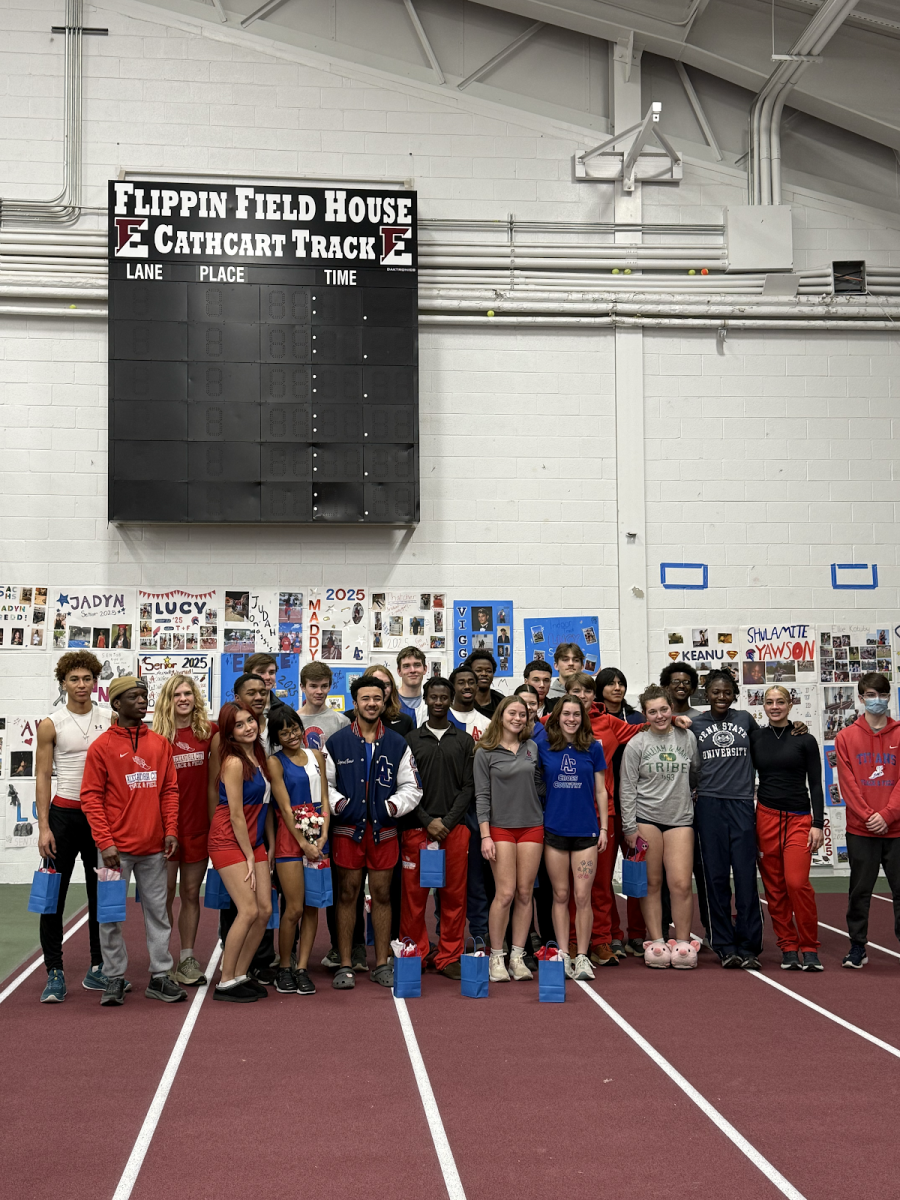 The Track Team poses for farewell photo