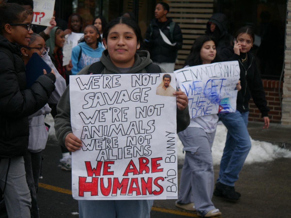 Students walked out during their sixth period Friday, February 6 to protest the controversial actions of the U.S. Immigration and Customs Enforcement.