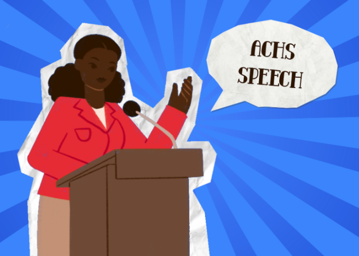 ACHS administration claims they give equitable attention and resources to each school activity, however, Speech Team Captain Jada Ashun and other members feel the team often lacks recognition and support despite continuously winning awards. / Graphic by Lucy Jones