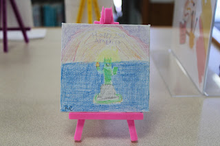 An anonymous artist shares their work, "Sunrise Over America," writing, "250 years: just the beginning!"