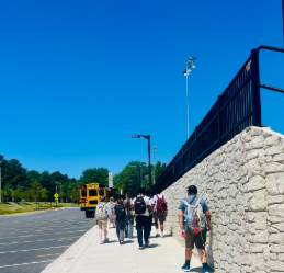 Students leaving Minne Howard to transition to the King Street campus.